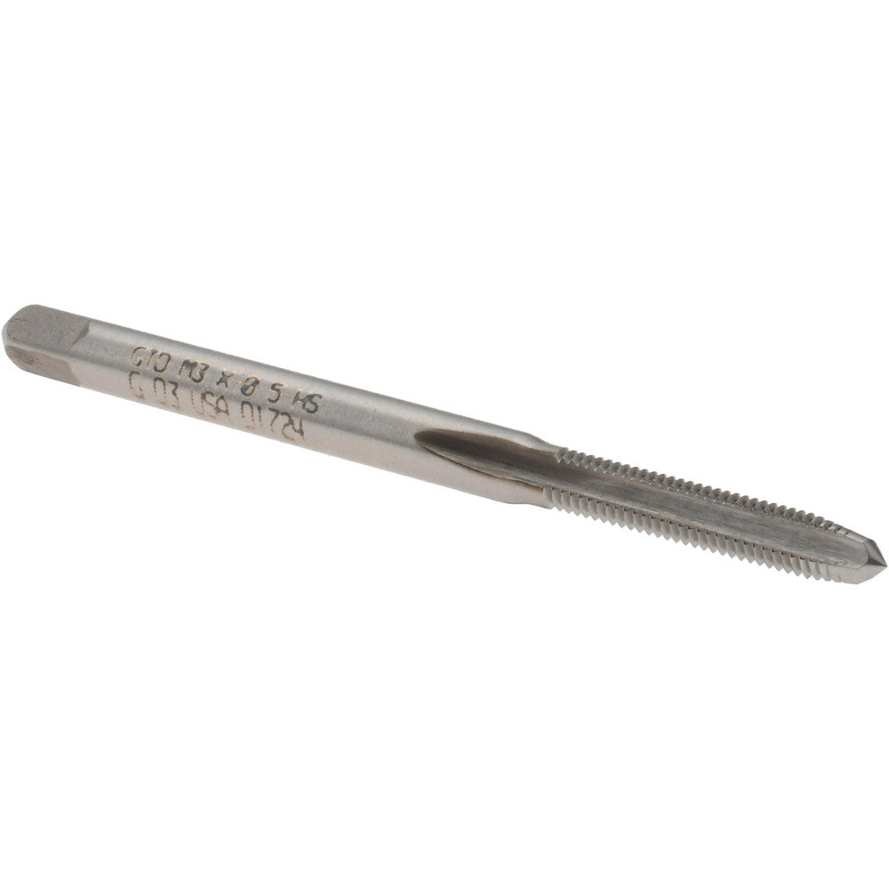 Widia 2749205 Straight Flute Tap M3x0.5 Metric, 3 Flute, Plug Chamfer, 6H Class of Fit, HSS, Bright/Uncoated Finish