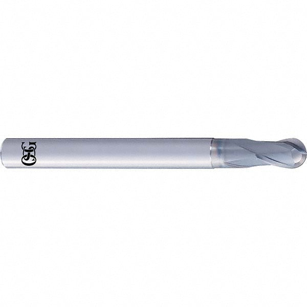 OSG 3042006 Ball End Mill 4.00 mm Dia, 3.40 mm LOC, 2 Flute, Solid Carbide