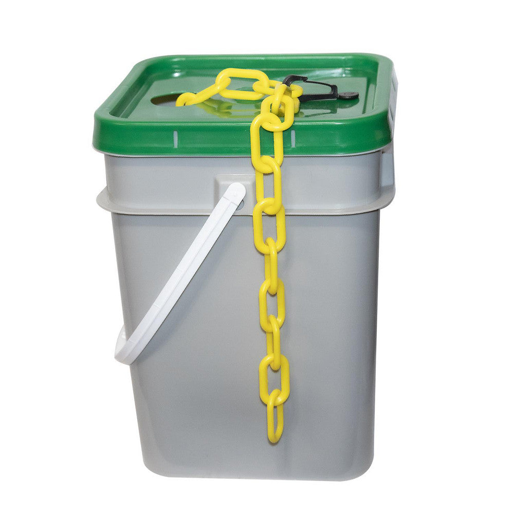 PRO-SAFE PS-30002-P Safety Barrier Chain Plastic, Yellow, 300' Long, 1-1/2" Wide
