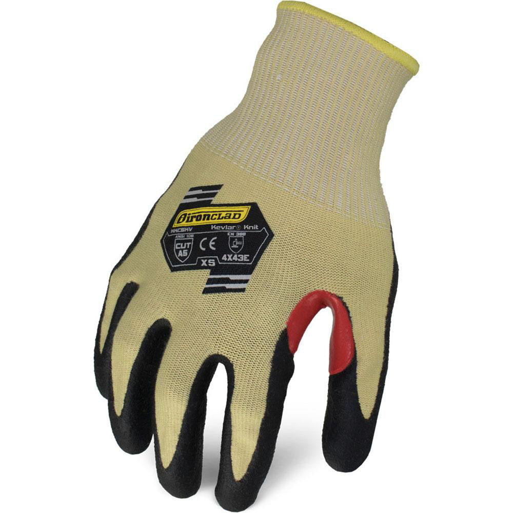 ironCLAD KKC5KV-01-XS Cut-Resistant Gloves Size X-Small, ANSI Cut A6, ANSI Puncture 3, Foam Nitrile, Series KKC5KV