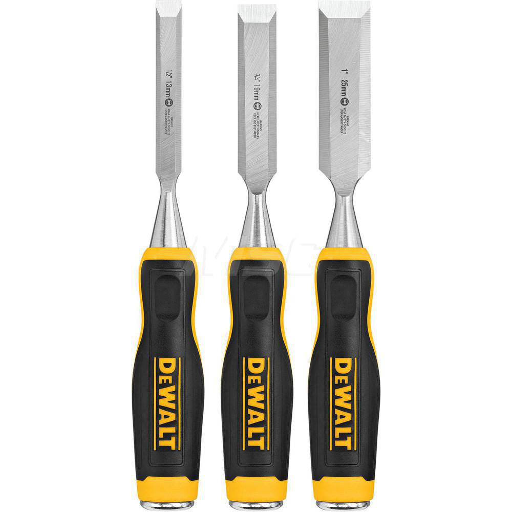 DeWALT DWHT16862 Chisel Sets Handle Material Rubber Grip Chisel Size 1/2 - 1 in Number Of Pieces 3