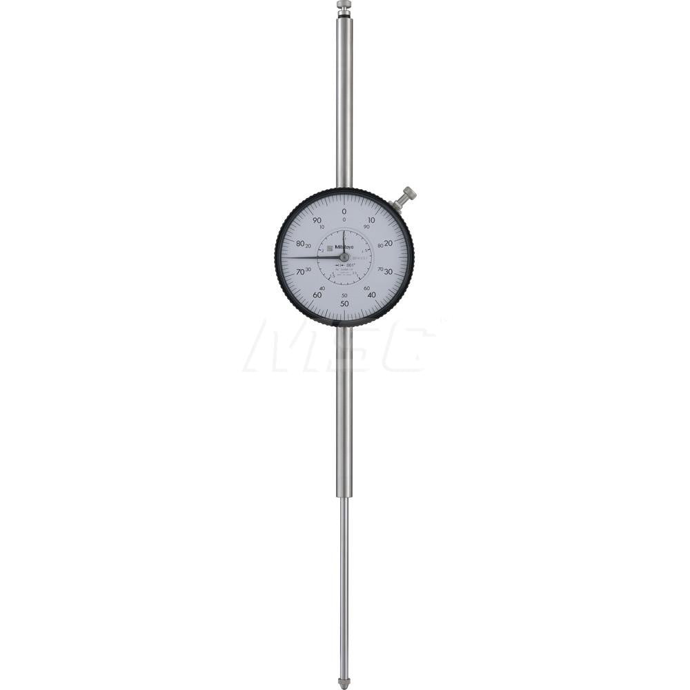 Mitutoyo 3428A-19 Dial Drop Indicator 4.0000" Max Measurement, 0-100 Dial Reading, +/-0.005" Accuracy
