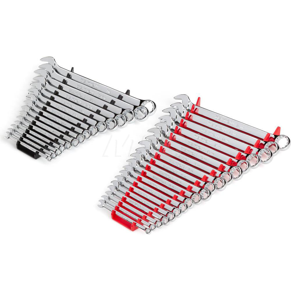 Tekton WCB91301 Combination Wrench Set, 34-Piece (1/4-1 in., 6-24 mm) - Rack
