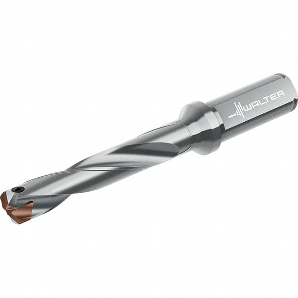 Walter 7508867 Replaceable-Tip Drill 12 to 12.99 mm Dia, 62 mm Max Depth, 5/8" Straight-Cylindrical Shank