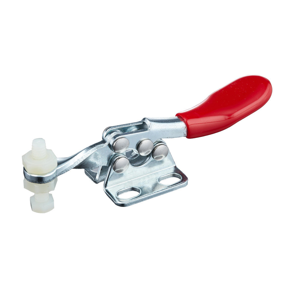 Hertel CH-201-A Manual Hold-Down Toggle Clamp Horizontal, 60 lb Capacity, Solid Bar, Flanged Base