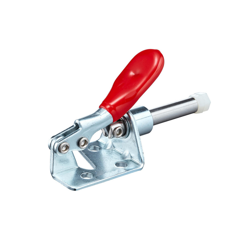 Hertel CH-301-A Standard Straight Line Action Clamp 100 lb Load Capacity, 0.6575" Plunger Travel, Flanged Base, Steel
