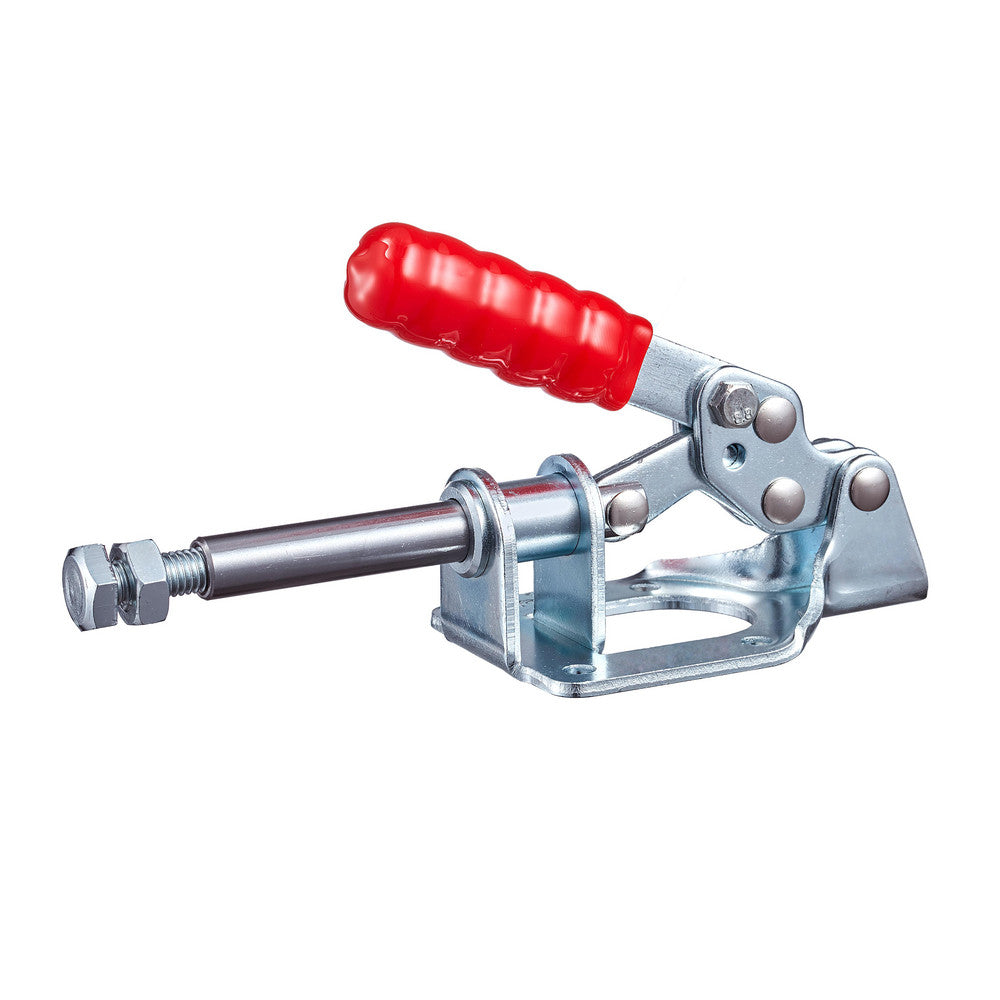 Hertel CH-302-F Standard Straight Line Action Clamp 300 lb Load Capacity, 1.2598" Plunger Travel, Flanged Base, Steel