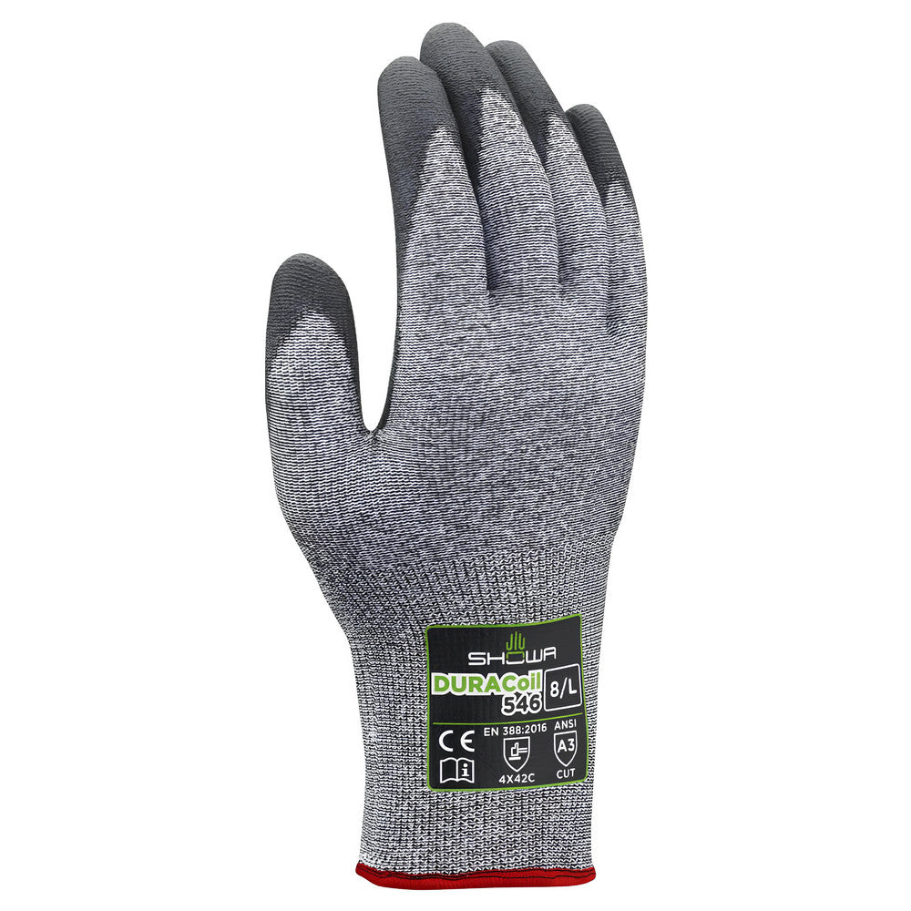 SHOWA 546XL-09 Cut, Puncture & Abrasive-Resistant Gloves Size XL, ANSI Cut A3, ANSI Puncture 2, Polyurethane, Polyethylene