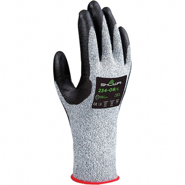 SHOWA 234M-07 Cut, Puncture & Abrasive-Resistant Gloves Size M, ANSI Cut A4, ANSI Puncture 2, Foam Nitrile, Polyethylene