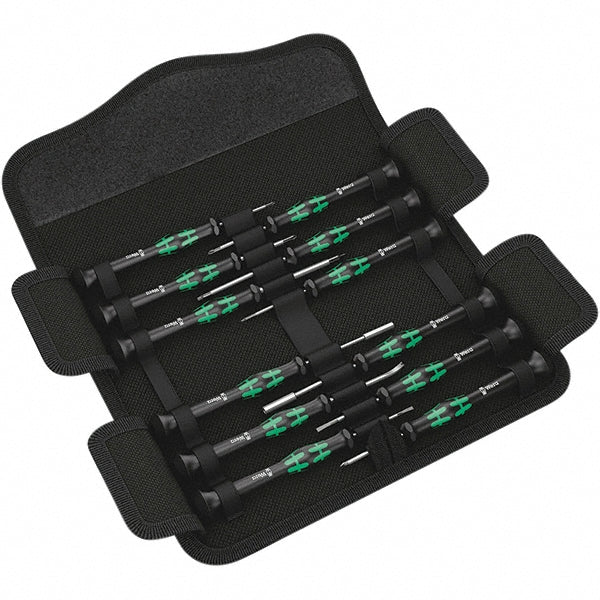 Wera 05073677001 Screwdriver Set 12 Pc, Microstix, Phillips, Slotted, Torx & TorxPlus
