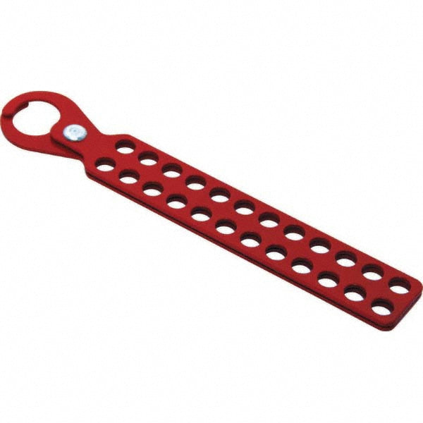 AccuformNMC LOH24 Lockout Hasp Scissor-Action Hasp, Single Jaw, 24 Padlocks