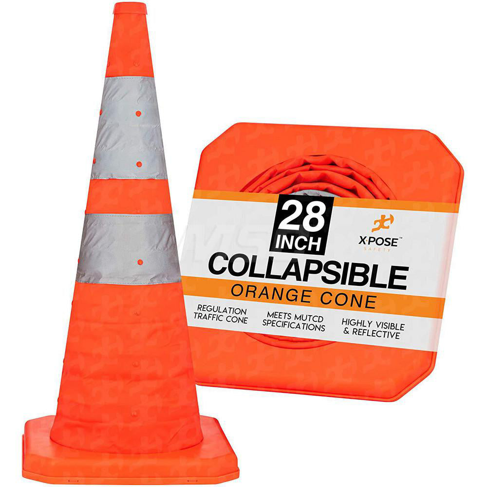 Xpose Safety CTC28-1-X Collapsible Cone Plastic, Orange