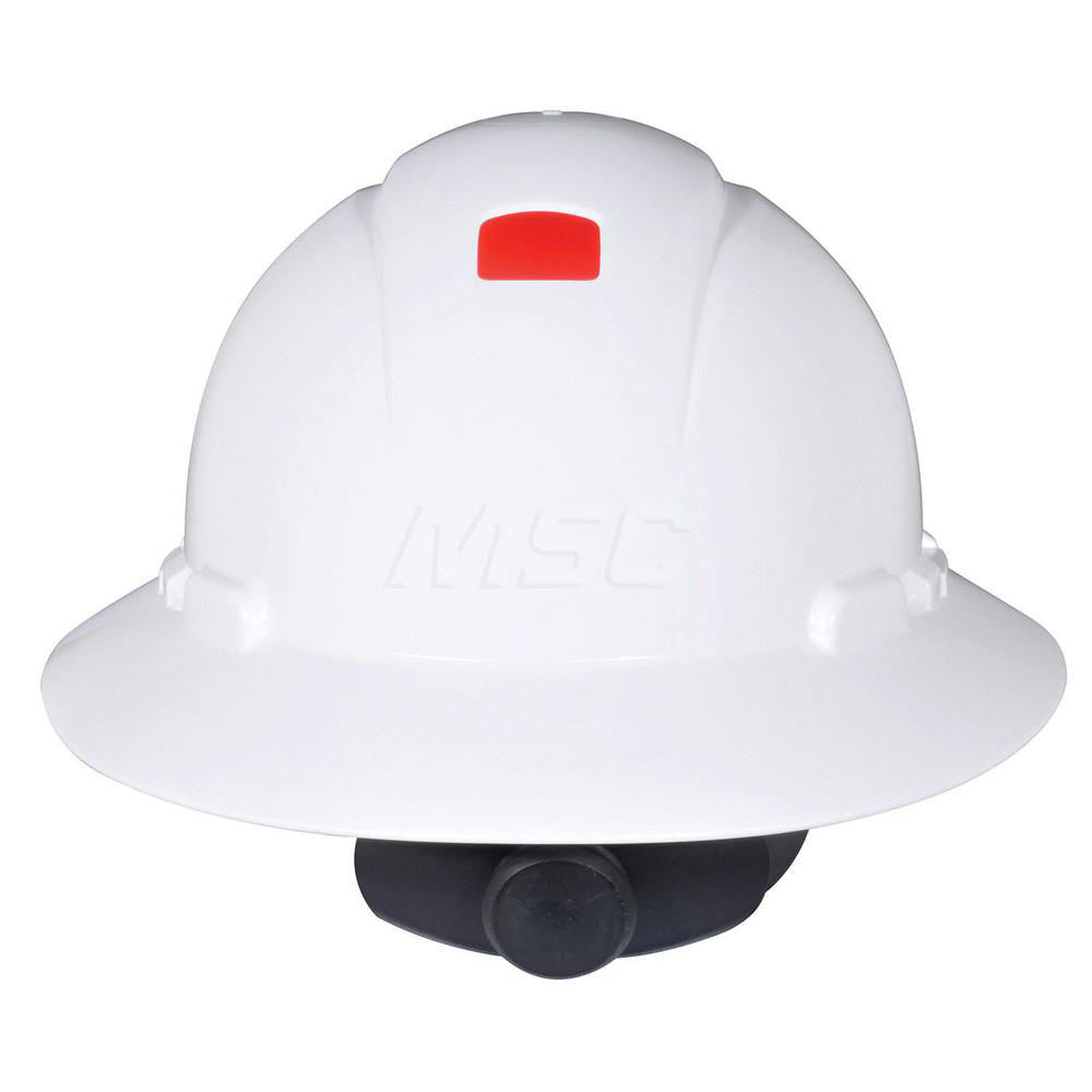 3M 7100240027 Hard Hat Construction, Electrical Protection, Heat Protection, High Visibility & Impact Resistant, Full Brim, Type 1, Class G & E, 4-Point Suspension