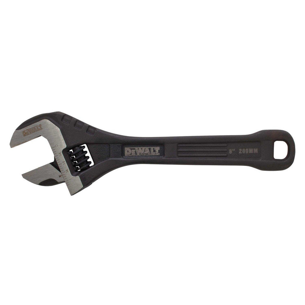DeWALT DWHT80267 Adjustable Wrenches Overall Length (Inch) 8 Finish Black Handle Type Plain Measuring Scale Yes Jaw Capacity (Inch) 1-1/4 Ratcheting No