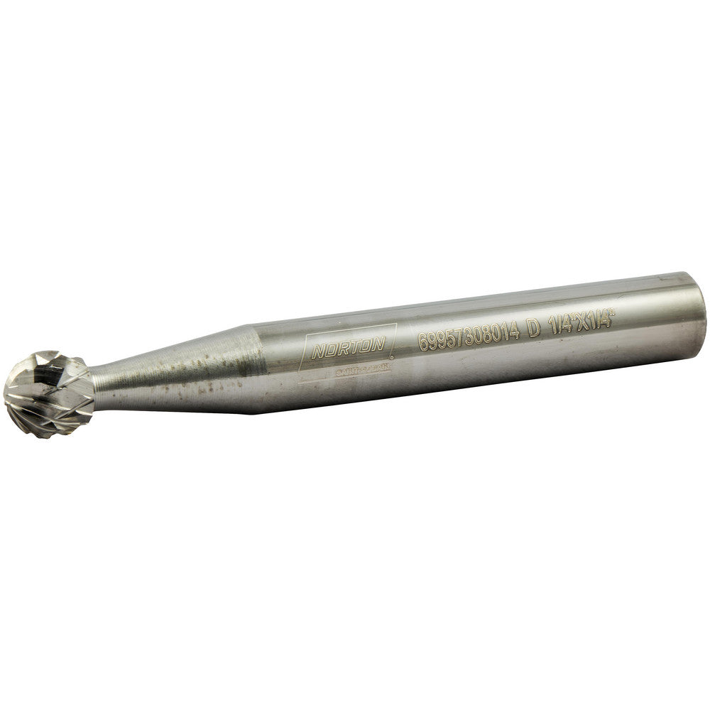 Norton 69957308016 Abrasive Bur SD-3, 3/8" Cut Dia, Ball, Double Cut