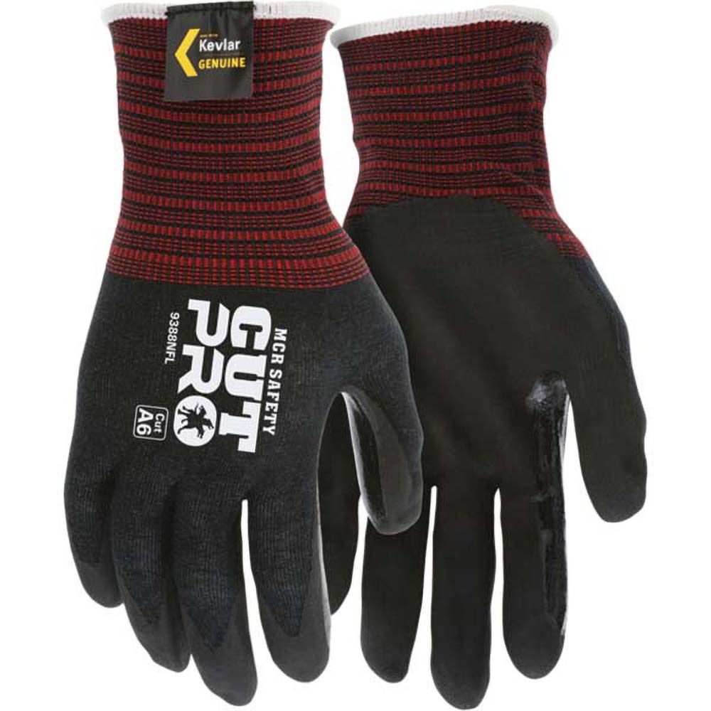 MCR Safety 9388NFXL Cut, Puncture & Abrasion-Resistant Gloves MCR Safety 9388NF, Size X-Large, ANSI Cut A6, ANSI Puncture 3, Foam Nitrile, Kevlar