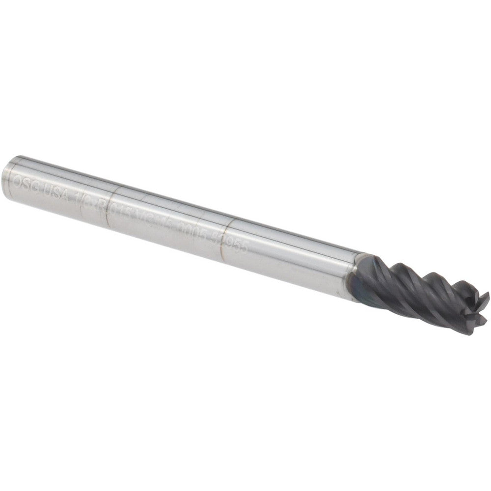 OSG VGM5-0005 VGM Corner Radius End Mill 1/8" Dia, 1/4" LOC, 0.0150" Radius, 5 Flute, Solid Carbide
