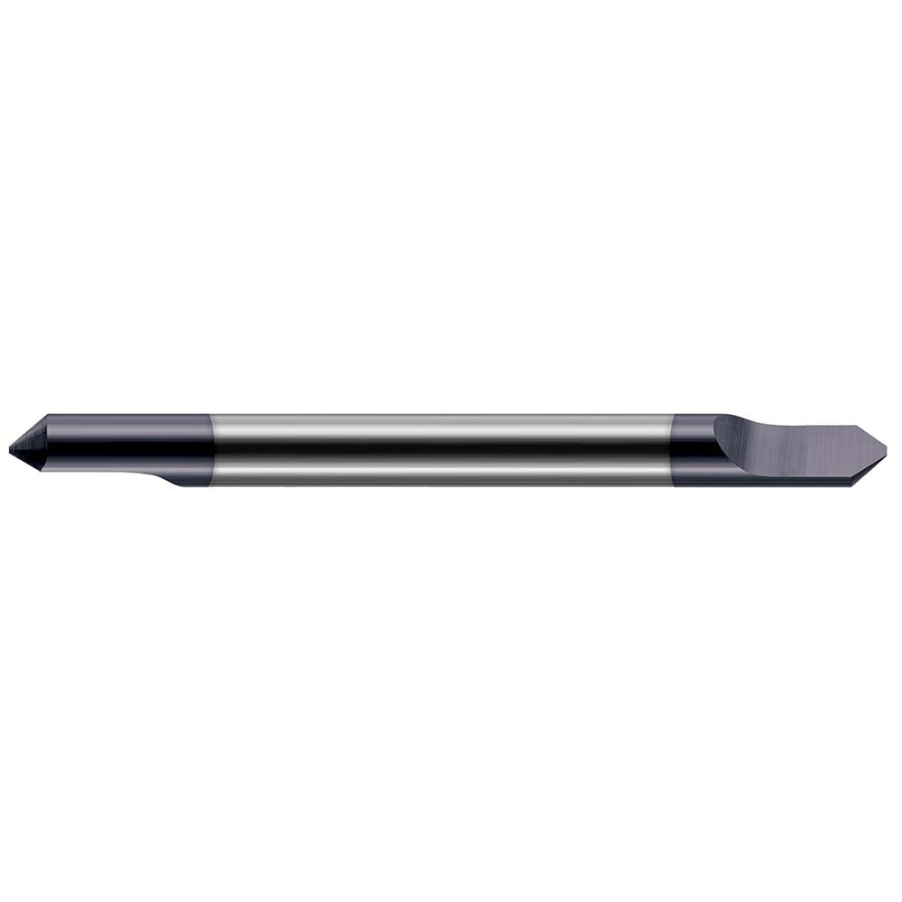 Harvey Tool 828716-C3 Engraving Cutter 60 °, 1/4" Dia, 0.01" Tip Dia, Tipped Off Point, Solid Carbide