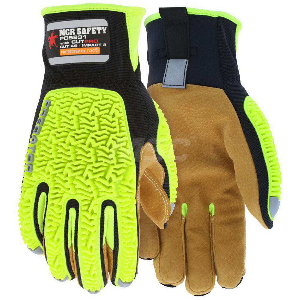 MCR Safety PD5931L Cut, Puncture & Abrasion-Resistant Gloves Predator® PD591, Size Large, ANSI Cut A5, ANSI Puncture 4, Synthetic, Leather & HPPE