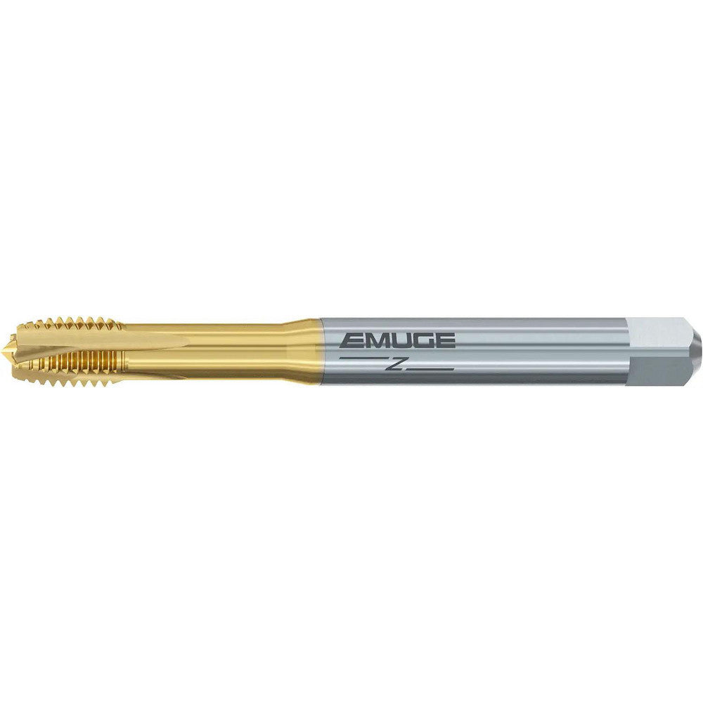 Emuge BU208F01.5009 Spiral Point Taps Thread Size (Inch) 1/4-20 Thread Standard UNC Chamfer 4-5 P Class Of Fit 2BX Coating/Finish TiN-70 Coolant Through No