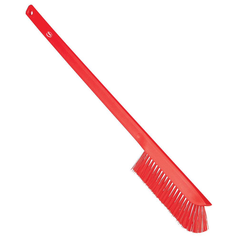 Vikan 41974 Ultra-Slim Cleaning Brush with Long Handle, 23.6" Medium, Red