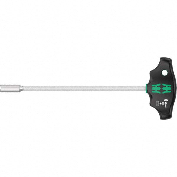 Wera 05023384001 Nut Driver 7 mm Drive, Solid Shaft, T-Handle, 279 mm OAL