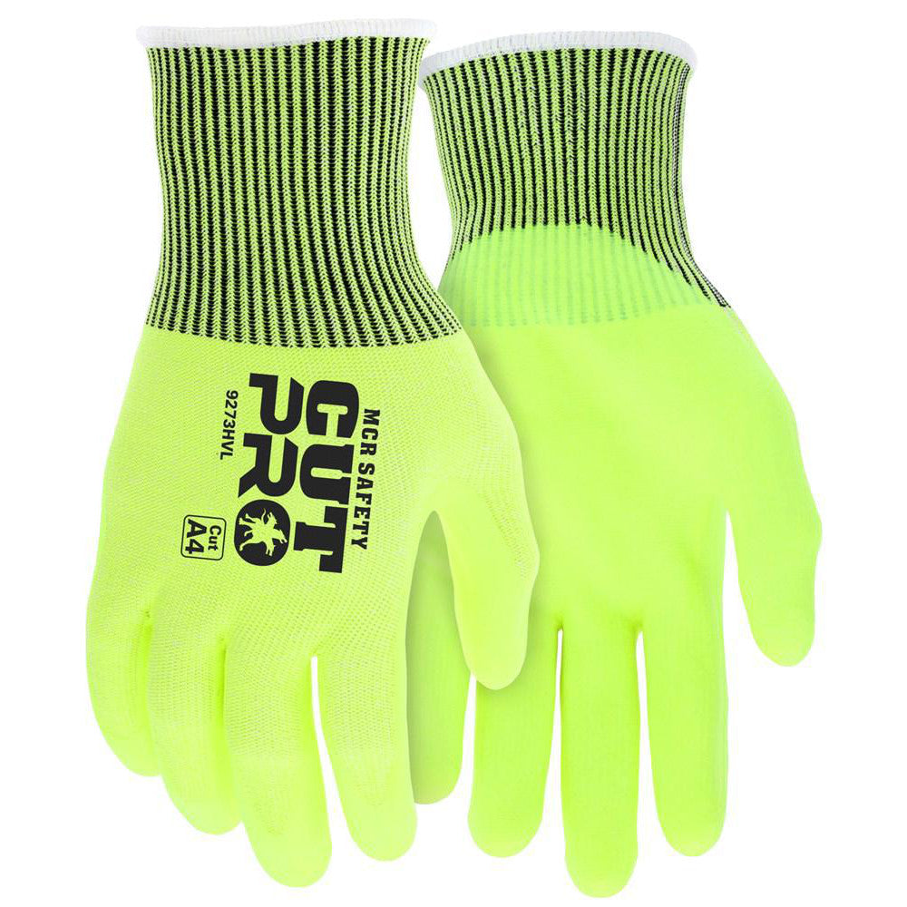 MCR Safety 9273HVXL Cut, Puncture & Abrasion-Resistant Gloves Cut Pro 9273HV, Size X-Large, ANSI Cut A4, ANSI Puncture 3, Foam Nitrile, HPPE