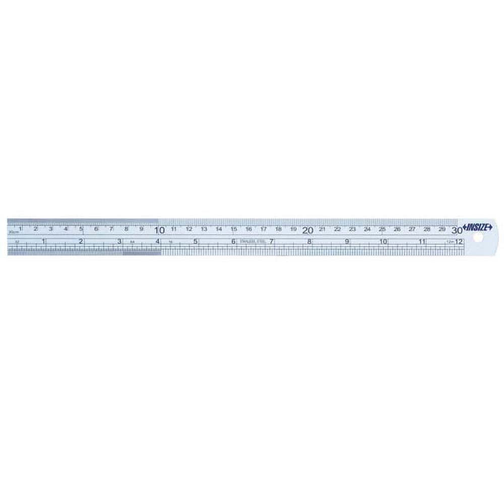 Insize USA LLC 7110-150 Steel Rule Inch & Metric Graduation, Rigid, 45/64" OAW