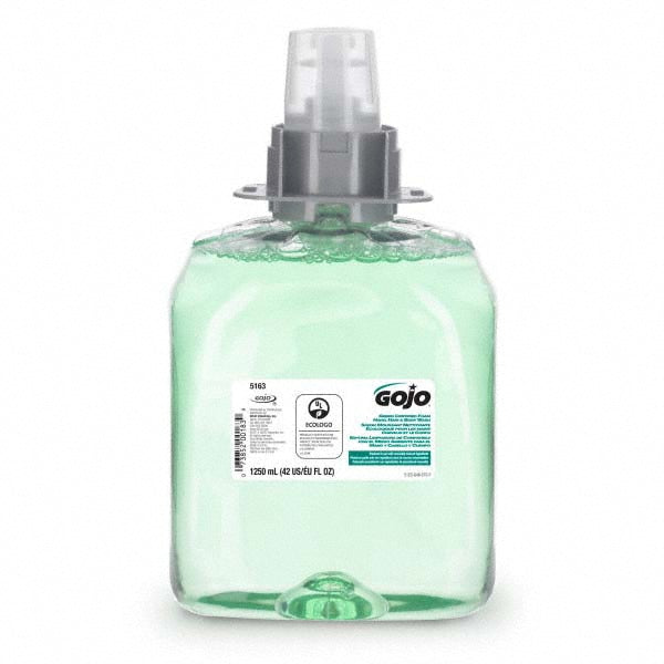 GOJO 5163-04 Shampoo & Body Wash Product Type Hand & Body Wash Scent Cucumber Melon Dispenser Compatibility FMX-12 Features SANITARY SEALED Refill