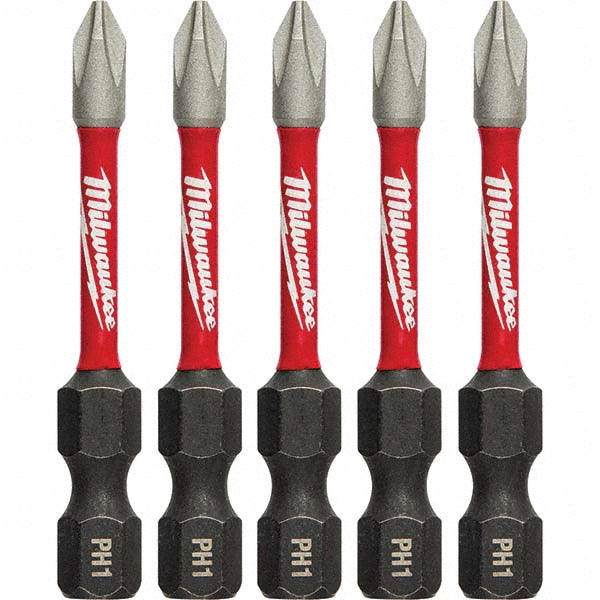 Milwaukee Tool 48-32-4638 Power Screwdriver Bit #1 Phillips, 1/4" Hex Drive