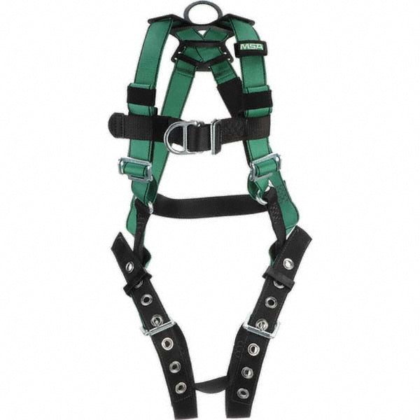MSA 10197207 Fall Protection Harnesses 400 Lb, Vest Style, Size Standard, Polyester, Back