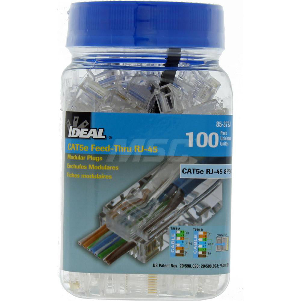 Ideal 85-372J Modular Connectors Connector Type RJ45 Data Rating Cat5e Number of Positions 8 Number of Contacts 8