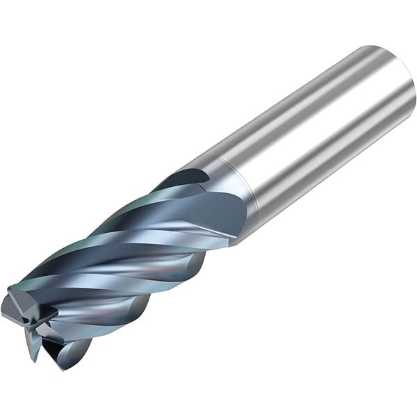 Seco 10008599 Corner Radius End Mill 3/8" Dia, 7/8" LOC, 0.0450" Radius, 5 Flute, Solid Carbide
