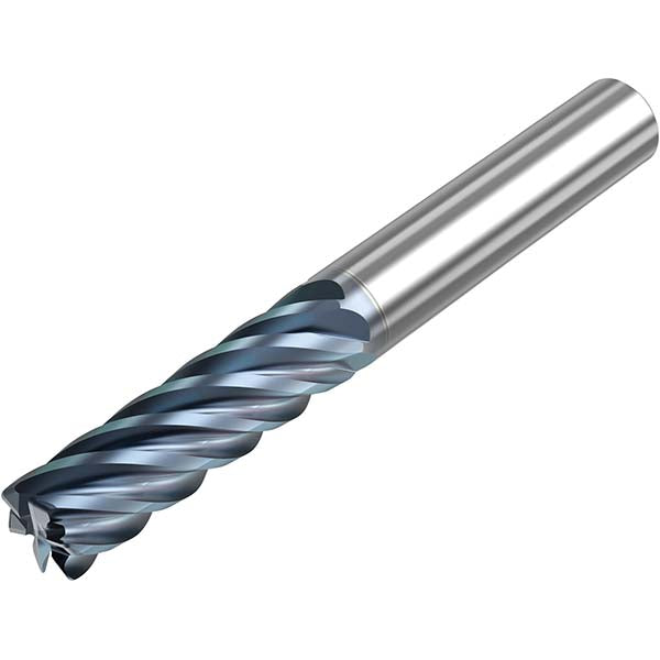 Seco 10008081 Corner Radius End Mill 3/8" Dia, 1-1/4" LOC, 0.0300" Radius, 6 Flute, Solid Carbide