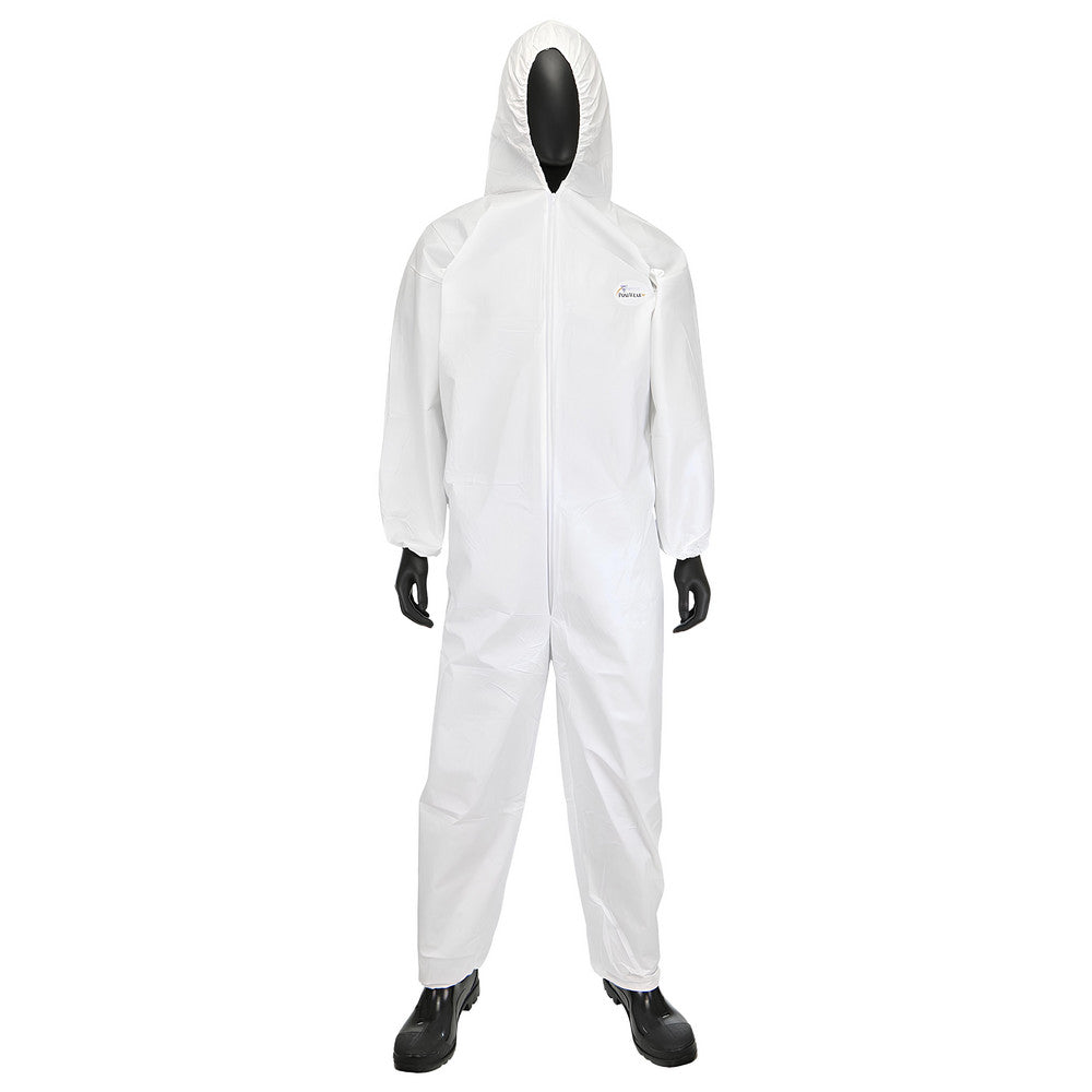 PIP 3606/4XL Disposable Coveralls Liquid Protection, Size 4X-Large, 1.7100 oz, PosiWear BA, Zipper Closure