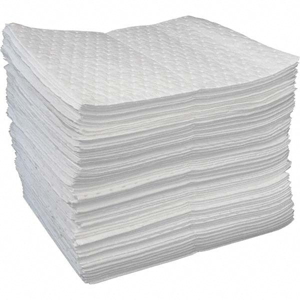 Oil-Dri L90850 Sorbent Pad Oil & Petroleum Based & Universal Use, 19" Wide, 15" Long, 23 gal, White