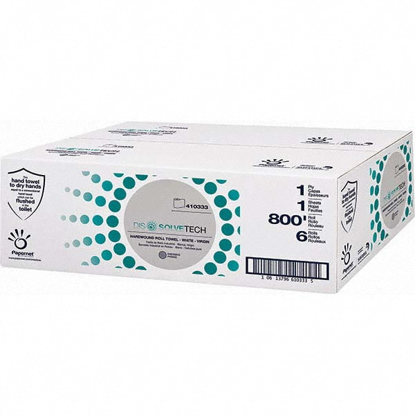 Value Collection SOD410333 Paper Towels Hard Roll, 6 Rolls, 1 Ply, White