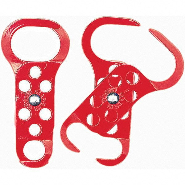 Brady 236919 Lockout Hasp Scissor-Action Hasp, Double Jaw, 6 Padlocks