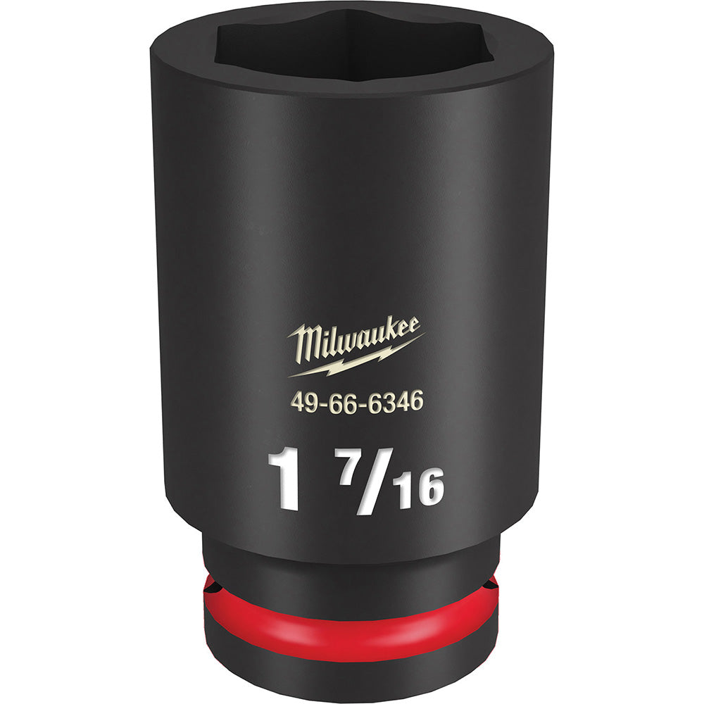 Milwaukee Tool 49-66-6346 Impact Socket 3/4" Drive, 1-7/16" Socket, Hex Drive