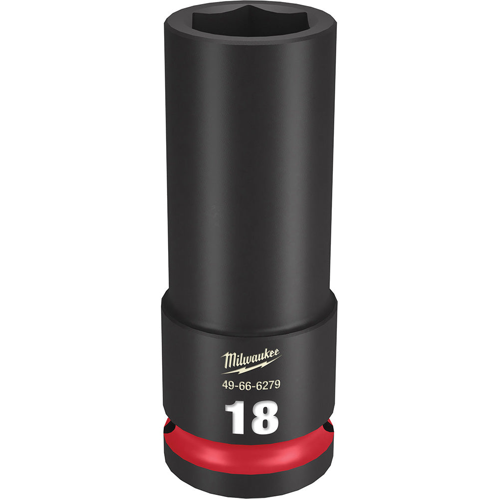 Milwaukee Tool 49-66-6279 Impact Socket 1/2" Drive, 18mm Socket, Hex Drive