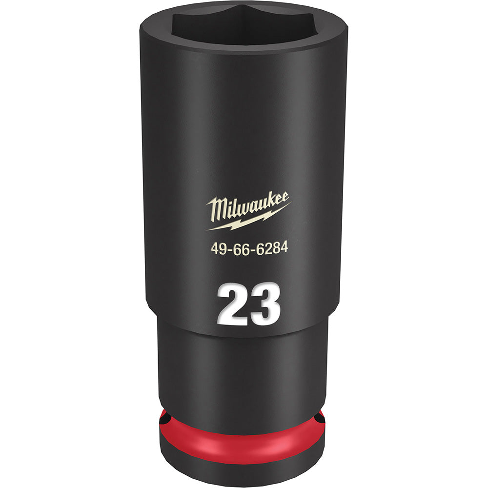 Milwaukee Tool 49-66-6284 Impact Socket 1/2" Drive, 23mm Socket, Hex Drive