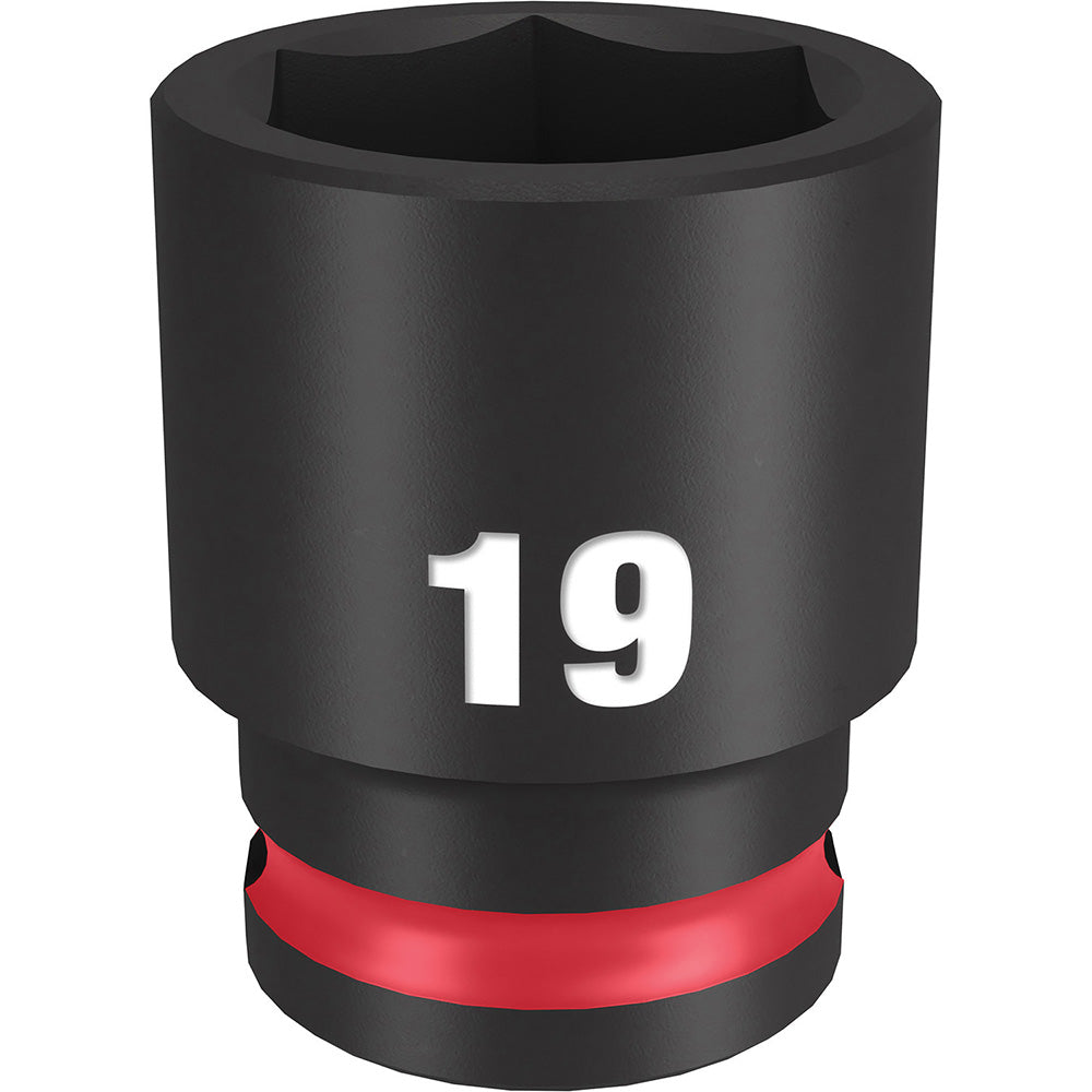 Milwaukee Tool 49-66-6143 Impact Socket 3/8" Drive, 19mm Socket, Hex Drive