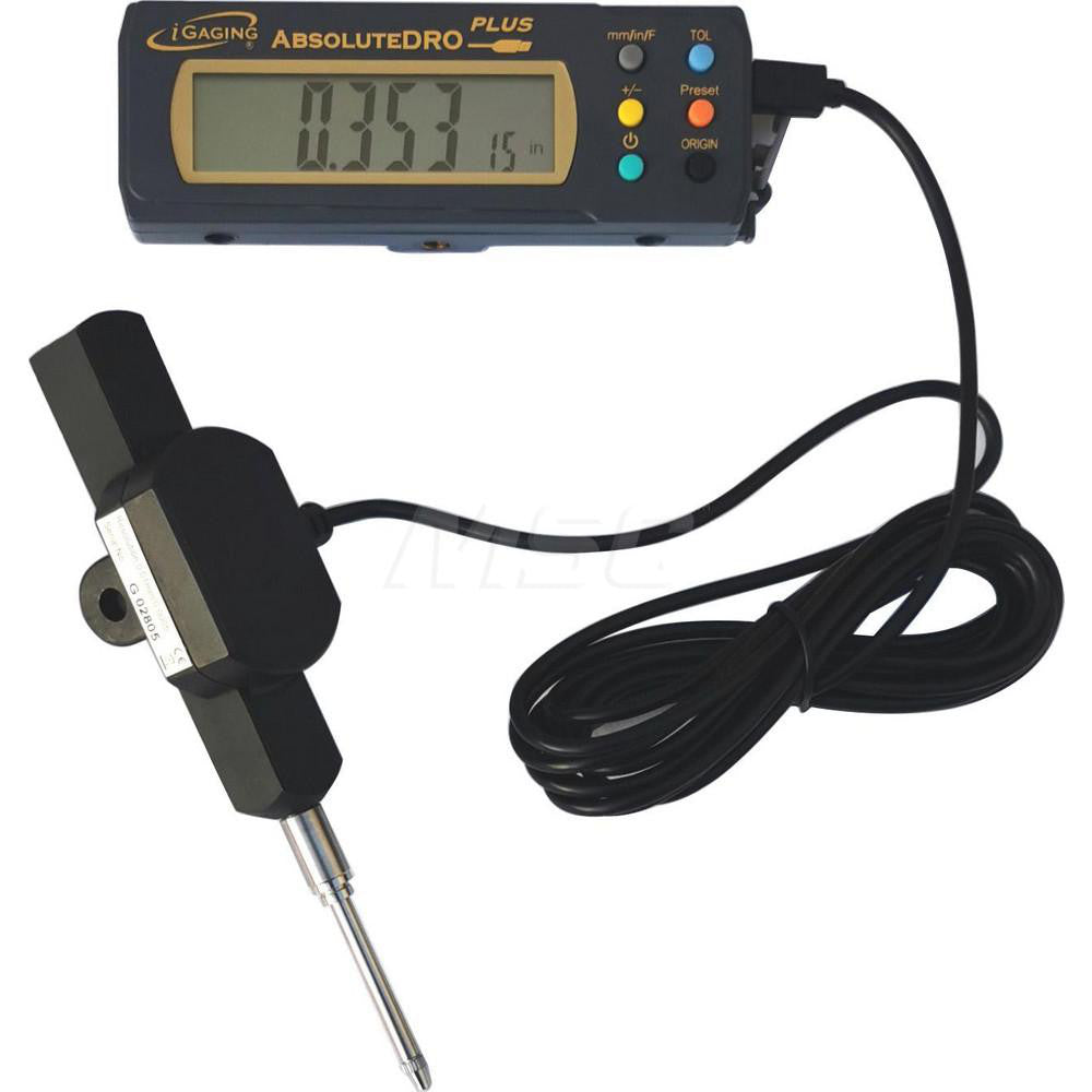 iGaging 35-999-25 Remote Display Linear Gages Maximum Measurement (Inch) 1 Maximum Measurement (mm) 25 Barrel Diameter (mm) 0.3750 Display Type Digital LCD Minimum Measurement (mm) 0 Accuracy (Decimal Inch) 0.0016