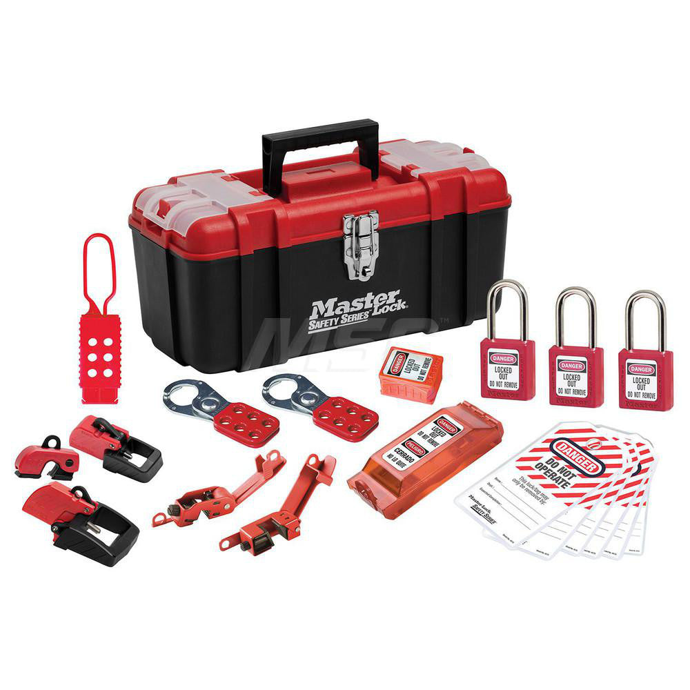 Master Lock 1457E410KABAS Portable Lockout Kits Type Electrical Lockout Kit Container Type Tool Box Number of Padlocks Included 3 Key Type Keyed Alike