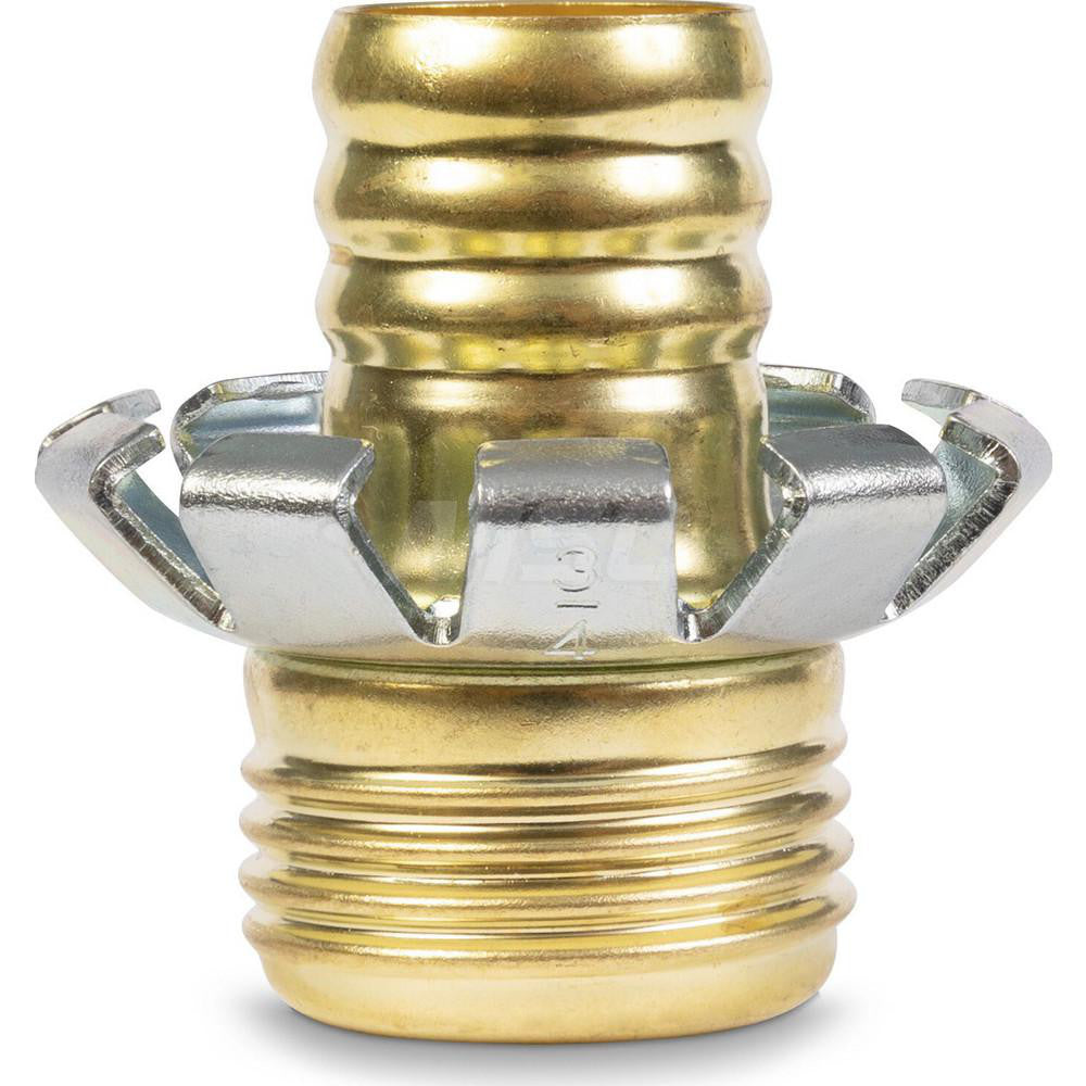 Gilmour 834004-1001 Garden Hose Coupling 0.75" Hose, Garden Hose Mender & Male, GHT, Brass