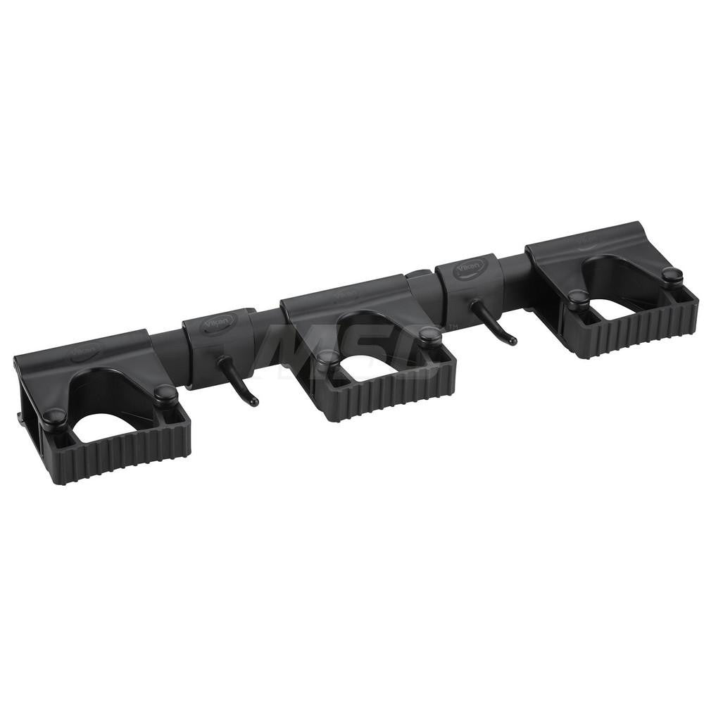 Vikan 10119 Hygienic Hi-Flex Wall Bracket System, 16.5", Black