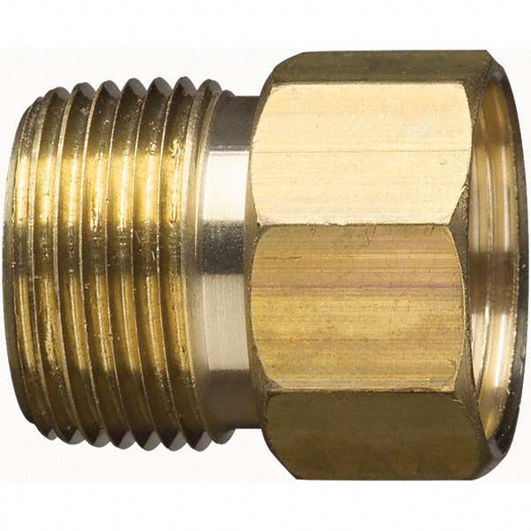 Gilmour 800774-1002 Garden Hose Connector 0.75" Hose, Female Hose to Male Hose, 3/4" NH x 3/4" NPT, Brass