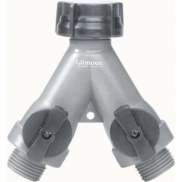 Gilmour 800024-1001 Garden Hose Shut-Off Valve Female & Male, 3/4", Plastic