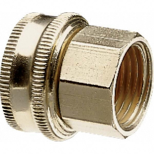 Nelson 855764-1001 Garden Hose Connector Female Hose to Female Pipe, 3/4" NH x 3/4" NPT, Brass