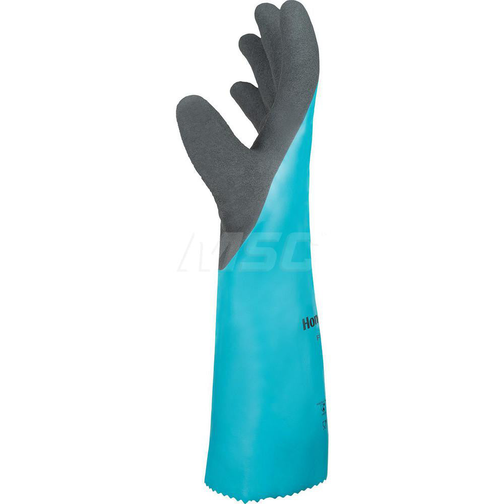 Honeywell 33-3765E/8M Chemical Resistant Gloves Medium, 18 mil Thick, Nitrile-Coated, Nitrile, Supported